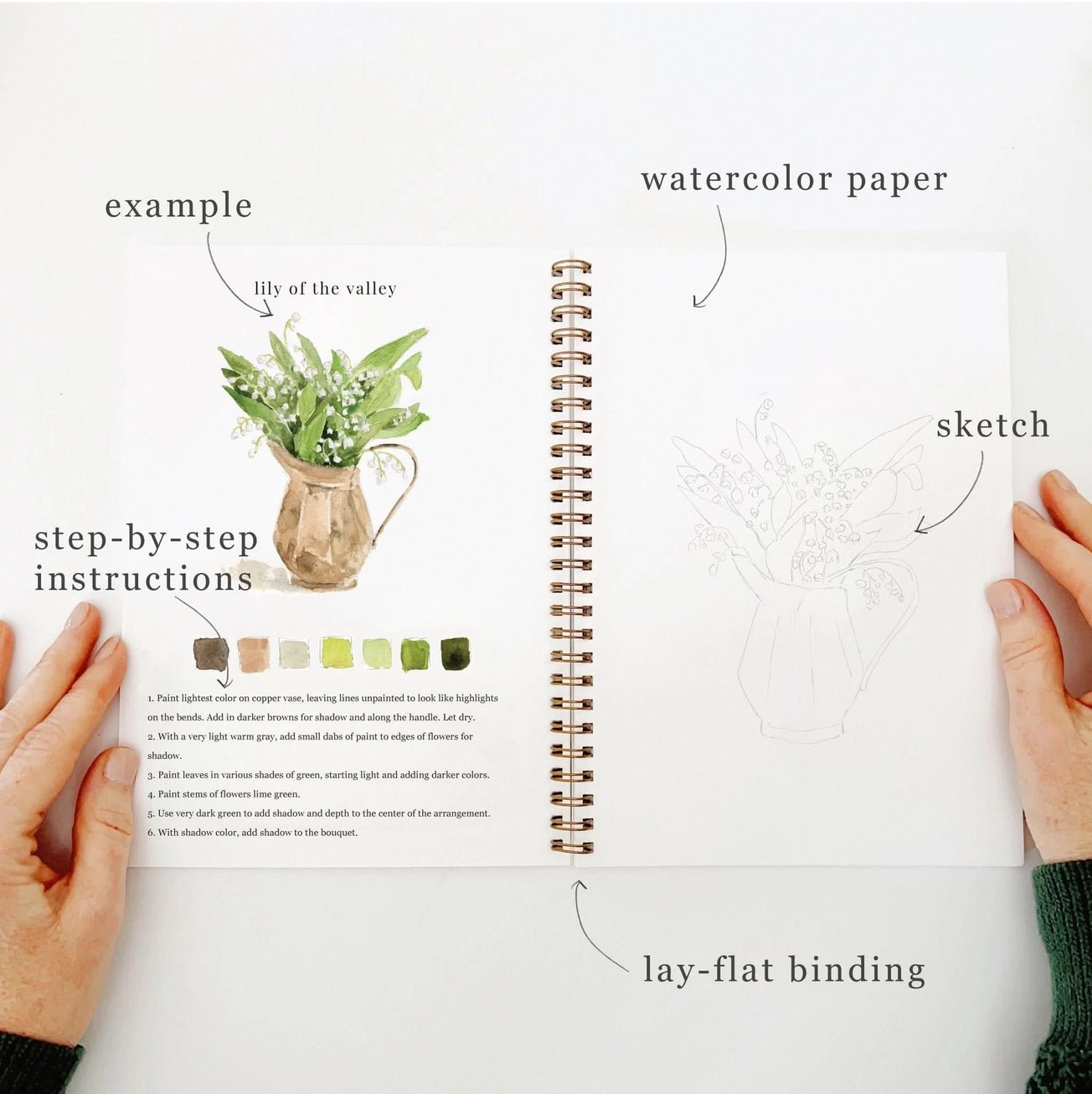 Bouquets Watercolor Workbook - The Cozy Nest