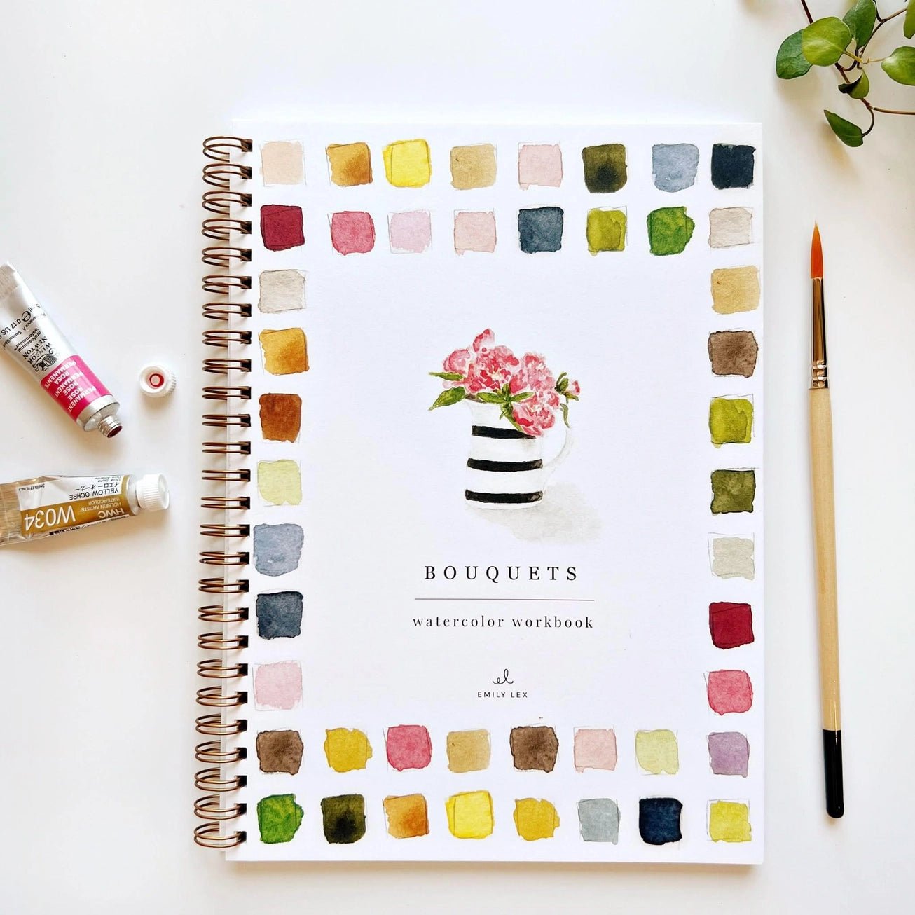 Bouquets Watercolor Workbook - The Cozy Nest