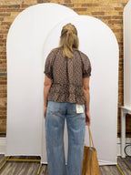 Brown Floral Top - The Cozy Nest