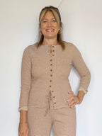 Brown Stripe Pant(part of set) - The Cozy Nest
