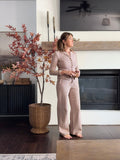 Brown Stripe Top(part of set) - The Cozy Nest