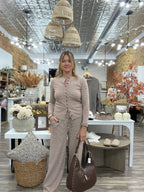 Brown Stripe Top(part of set) - The Cozy Nest