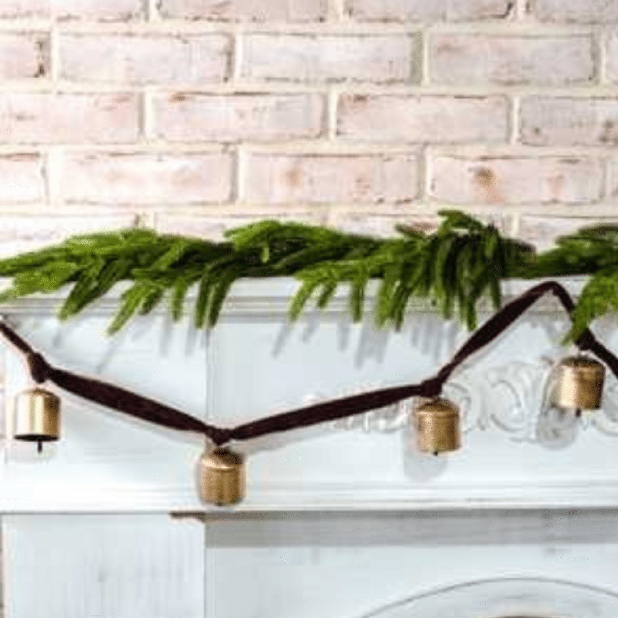 Burgundy Velvet Bell Garland - The Cozy Nest