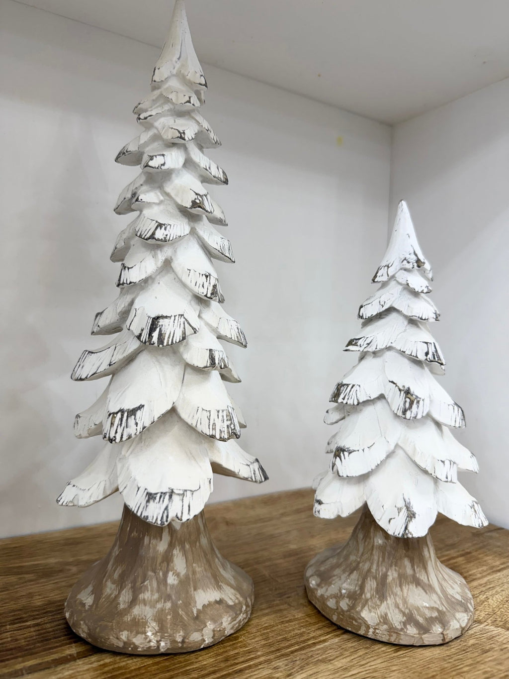 Carved White Tree Set - The Cozy Nest