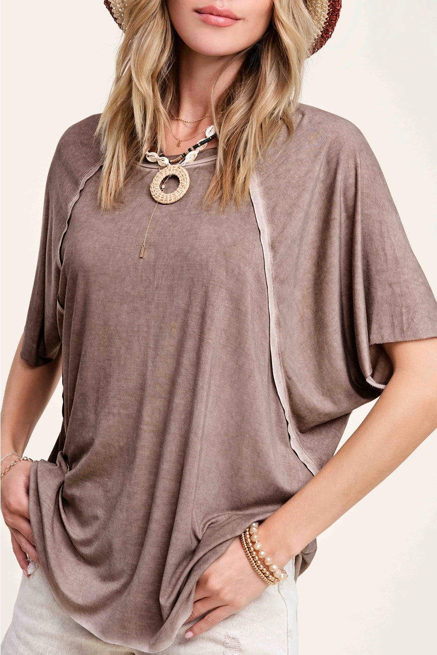 Dolman Sleeve Mocha Top