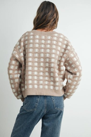 Checkered Cardigan - The Cozy Nest