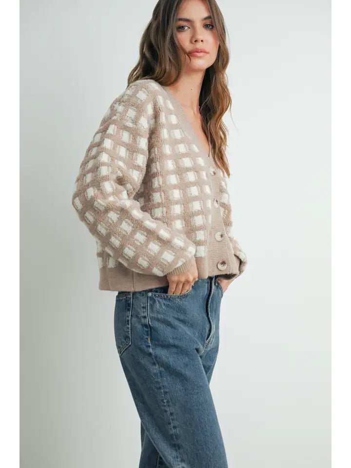 Checkered Cardigan - The Cozy Nest
