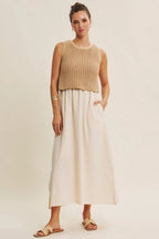 Chunky Sweater Layered Dress - The Cozy Nest