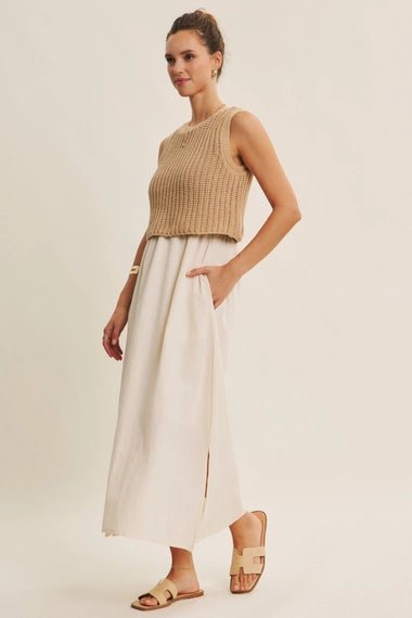 Chunky Sweater Layered Dress - The Cozy Nest