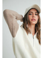 Color Block Half Zip Sweater - The Cozy Nest