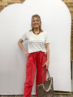 Cotton Linen Blend Relaxed Fit Striped T-Shirt - The Cozy Nest