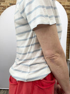 Cotton Linen Blend Relaxed Fit Striped T-Shirt - The Cozy Nest