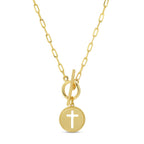 Cross Paperclip Toggle Necklace - The Cozy Nest