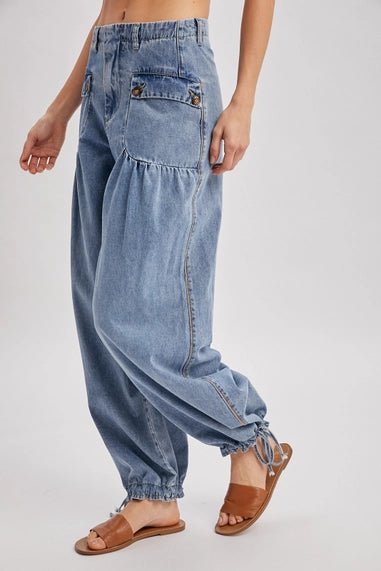 Denim Balloon Pants - The Cozy Nest