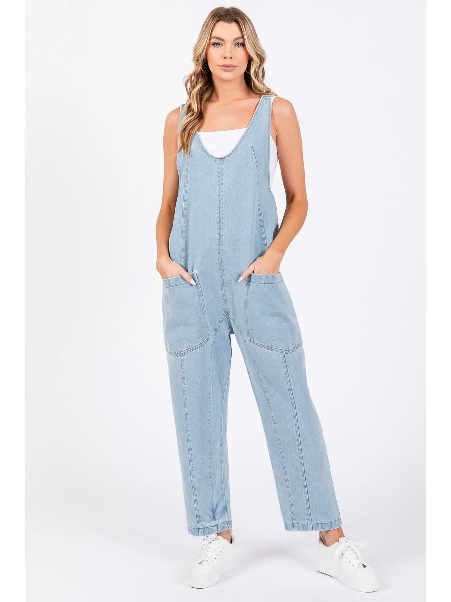 Denim Jumpsuit - The Cozy Nest