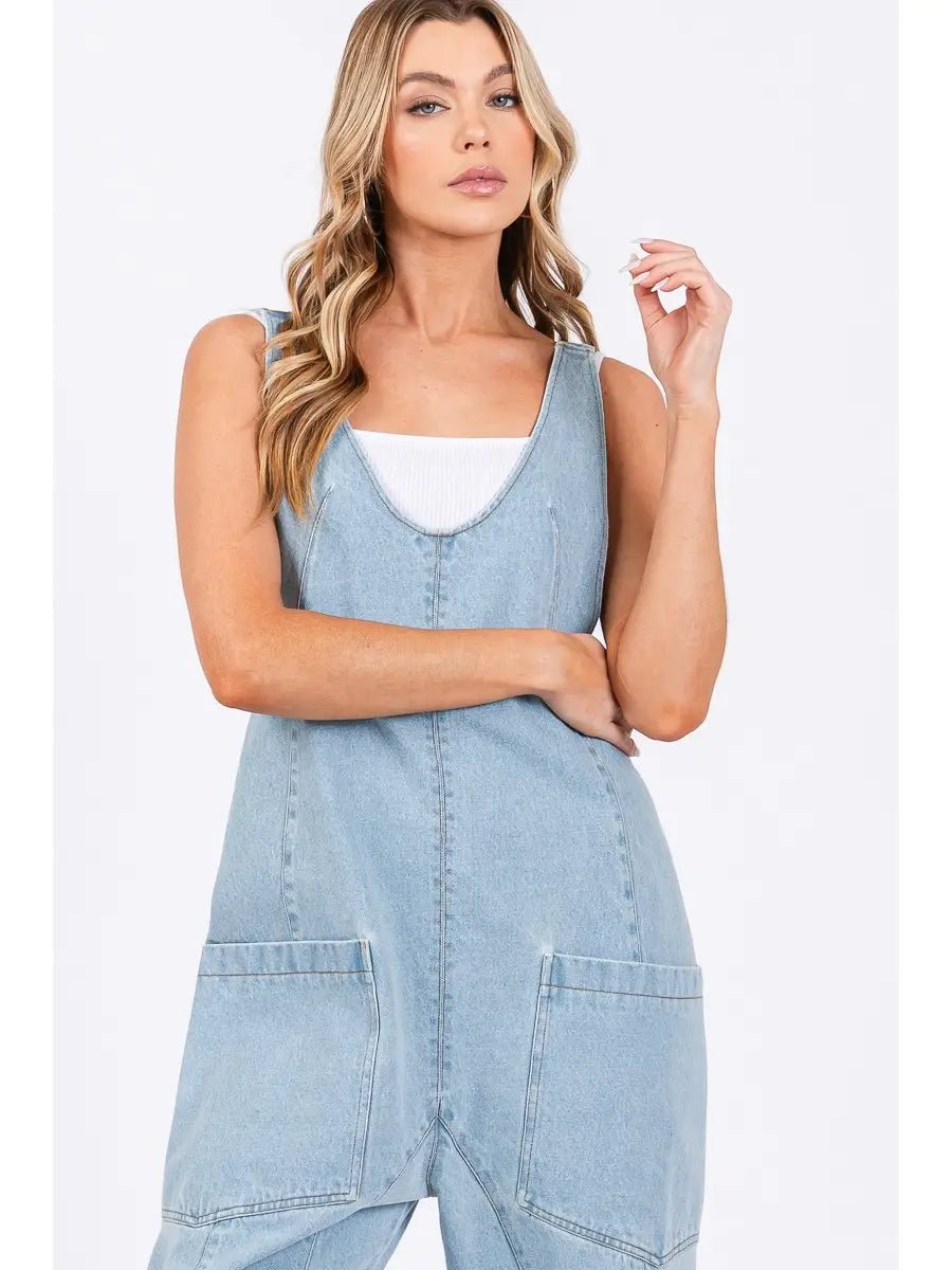 Denim Jumpsuit - The Cozy Nest