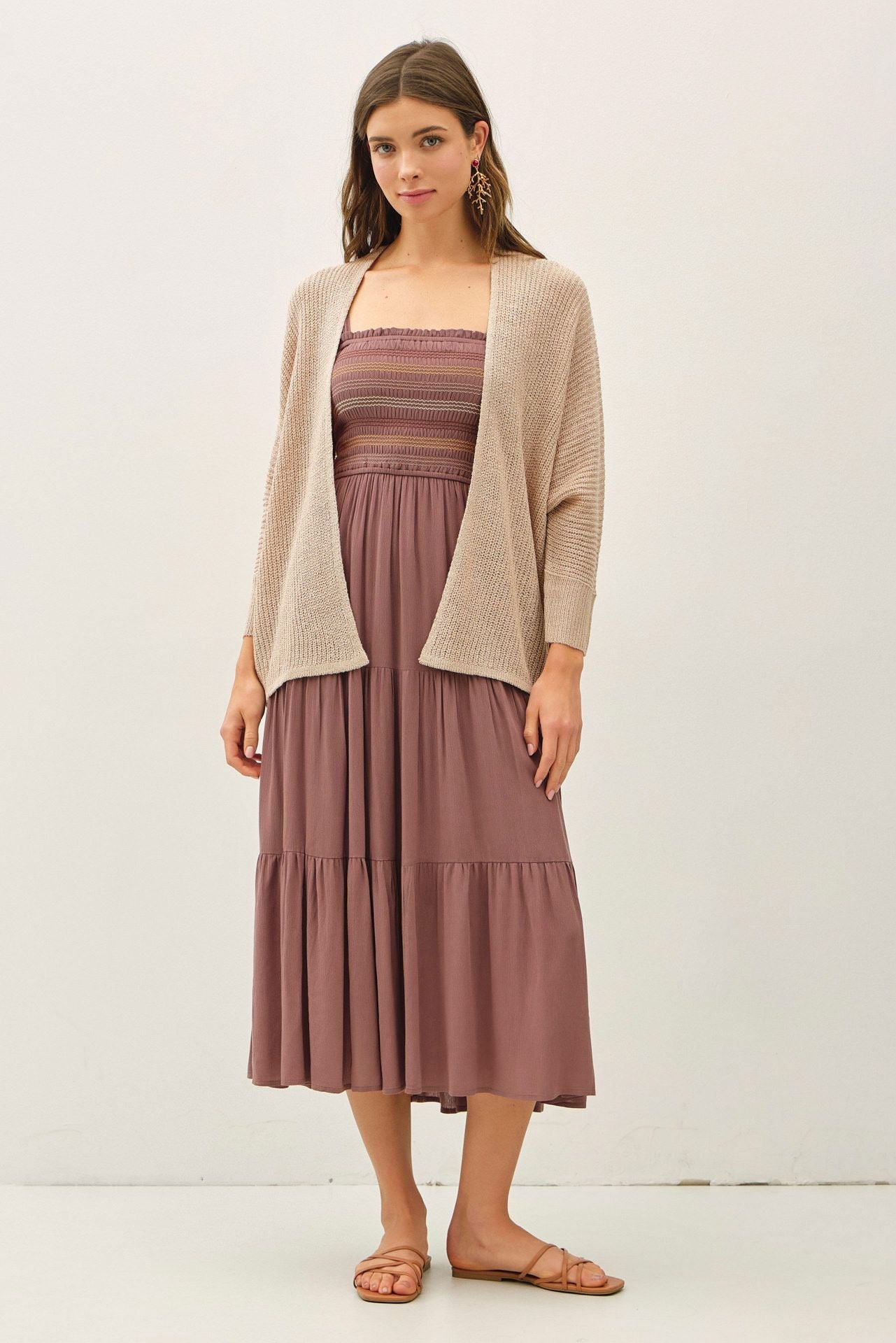 Dolman Sleeve Open Front Cardigan - The Cozy Nest