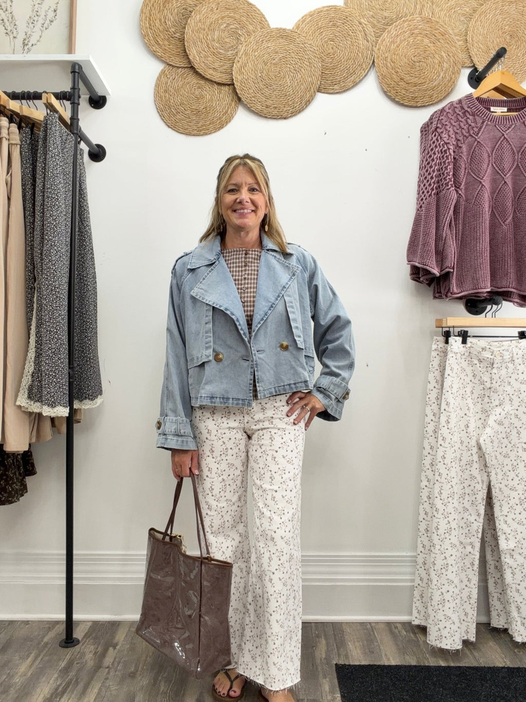 Double Breasted Denim Jacket - The Cozy Nest