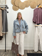 Double Breasted Denim Jacket - The Cozy Nest