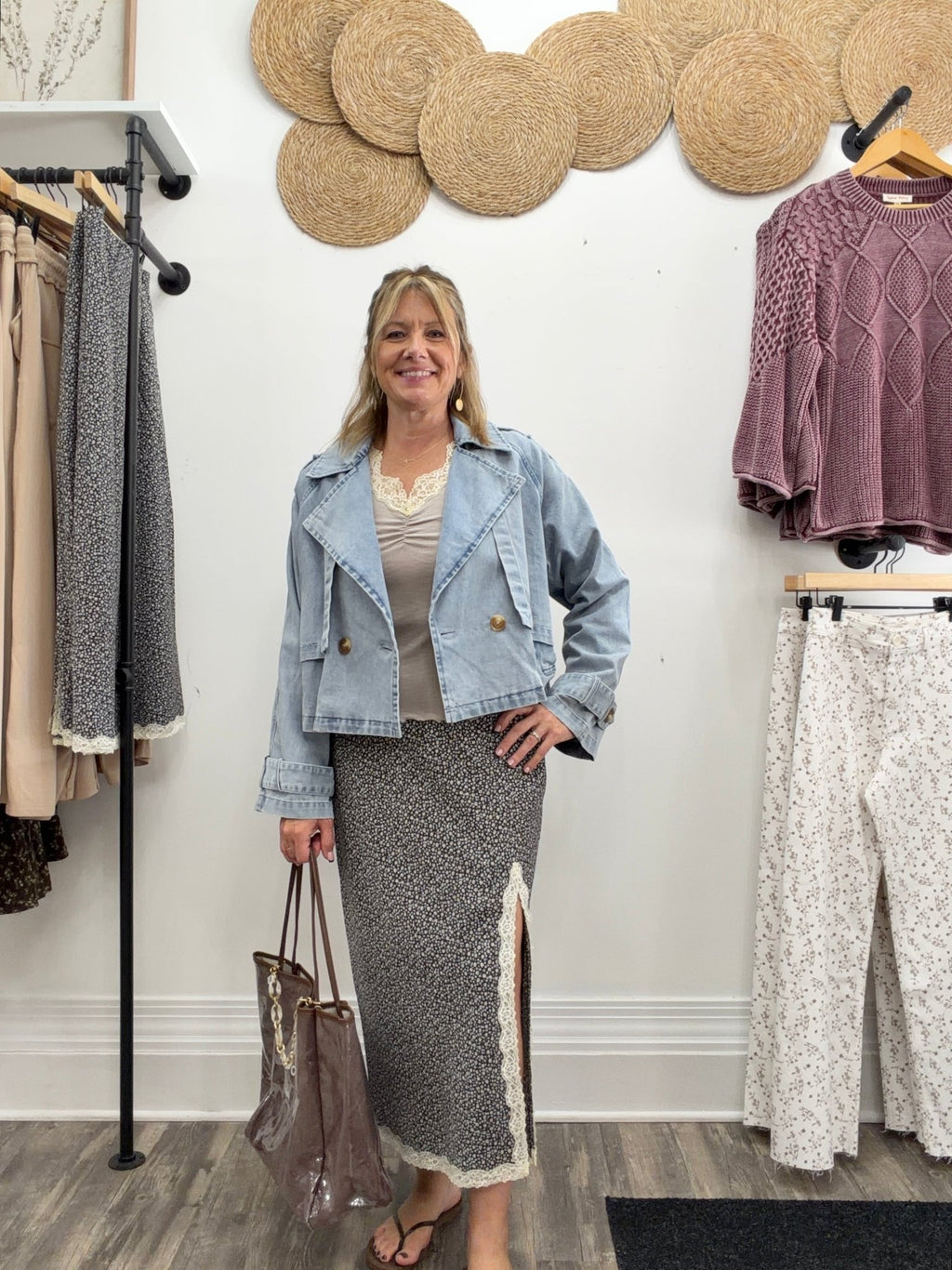 Double Breasted Denim Jacket - The Cozy Nest