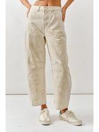 Embroidered Barrel Pants - The Cozy Nest