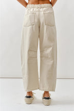 Embroidered Barrel Pants - The Cozy Nest