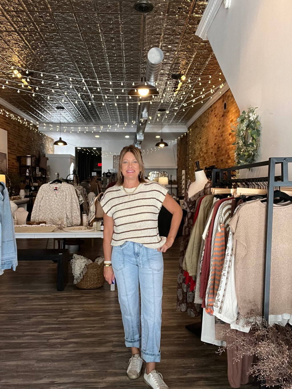 Exposed Stitch Detail Drawstring Barrel Jeans - The Cozy Nest