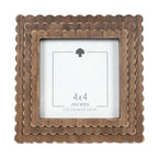 Expresso Scalloped Wood Frame - The Cozy Nest