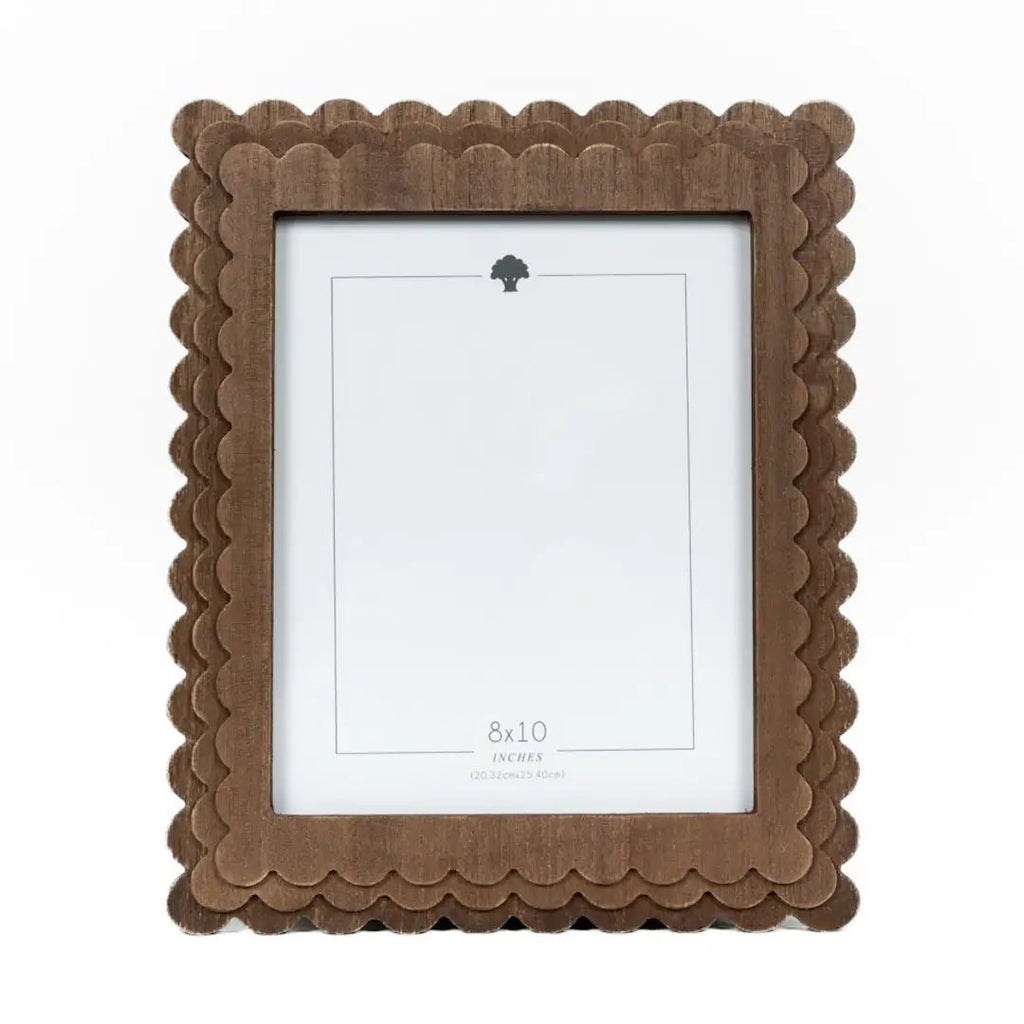 Expresso Scalloped Wood Frame 8x10 - The Cozy Nest