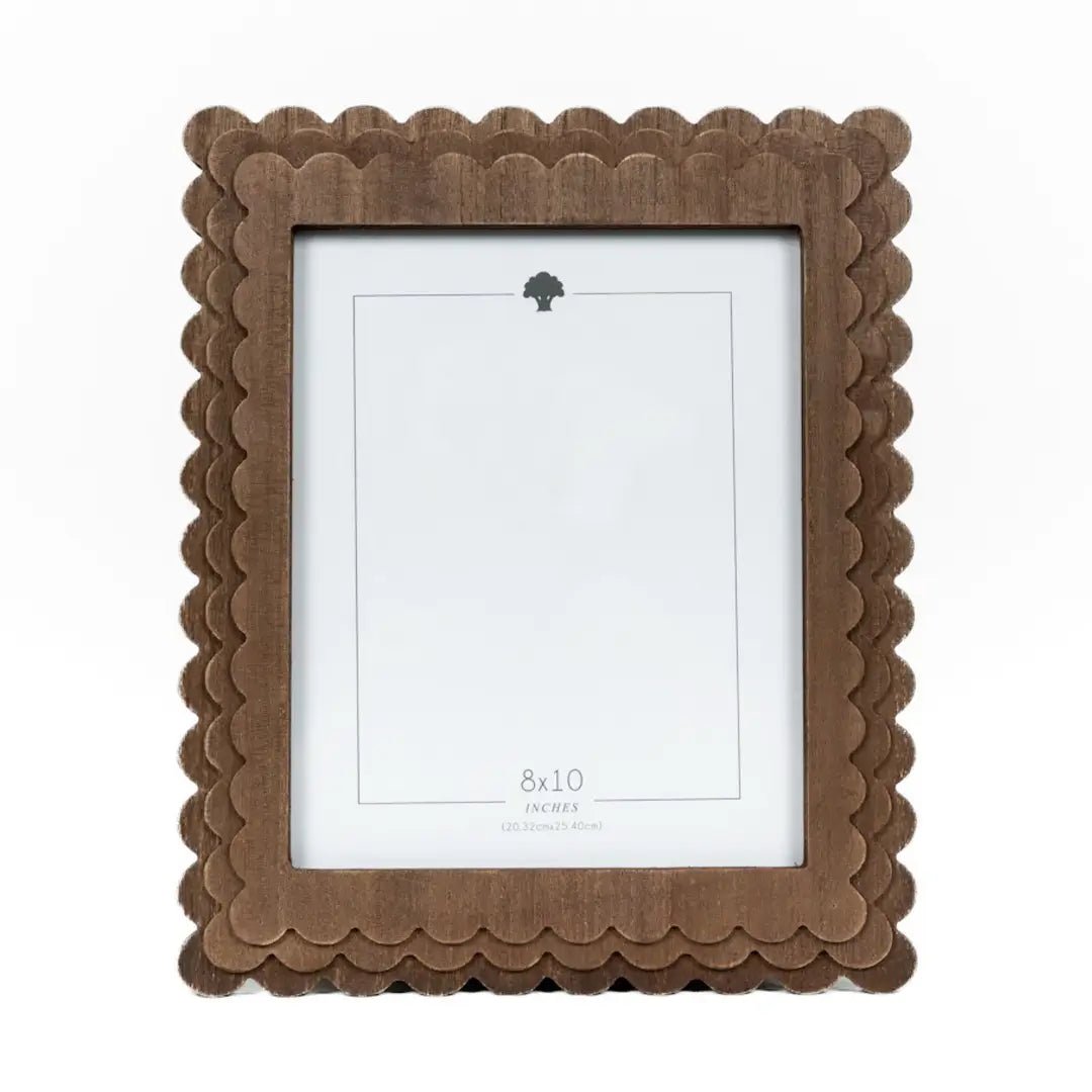 Expresso Scalloped Wood Frame 8x10 - The Cozy Nest