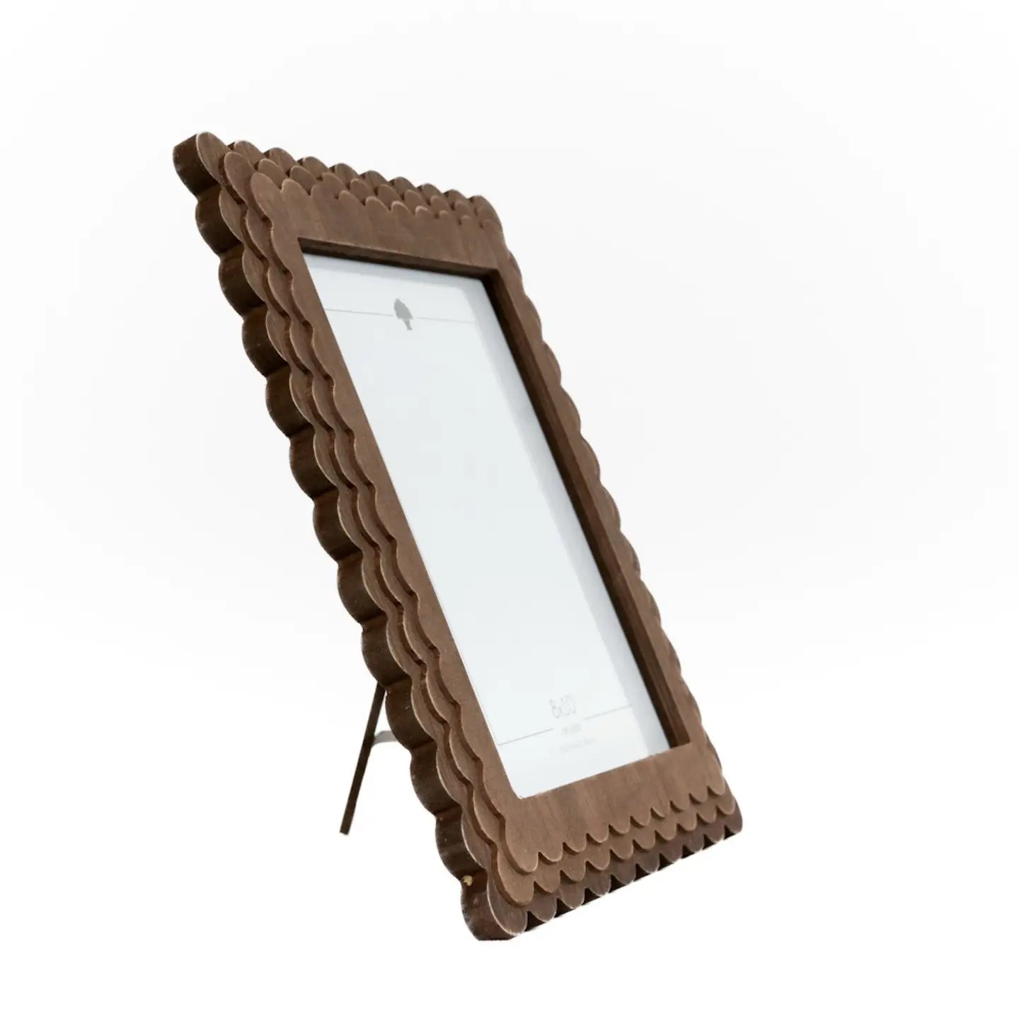 Expresso Scalloped Wood Frame 8x10 - The Cozy Nest
