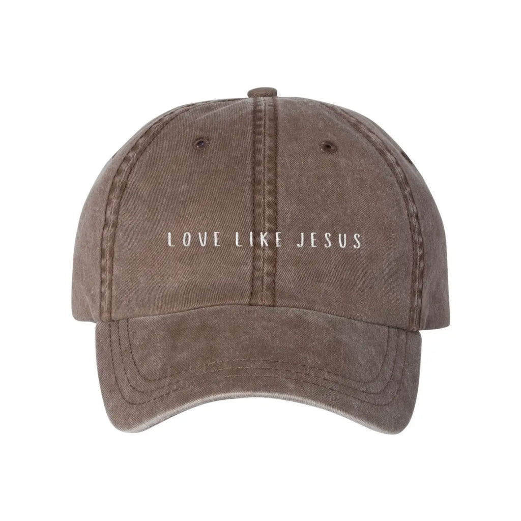 Love Like Jesus Embroidery Washed Hat
