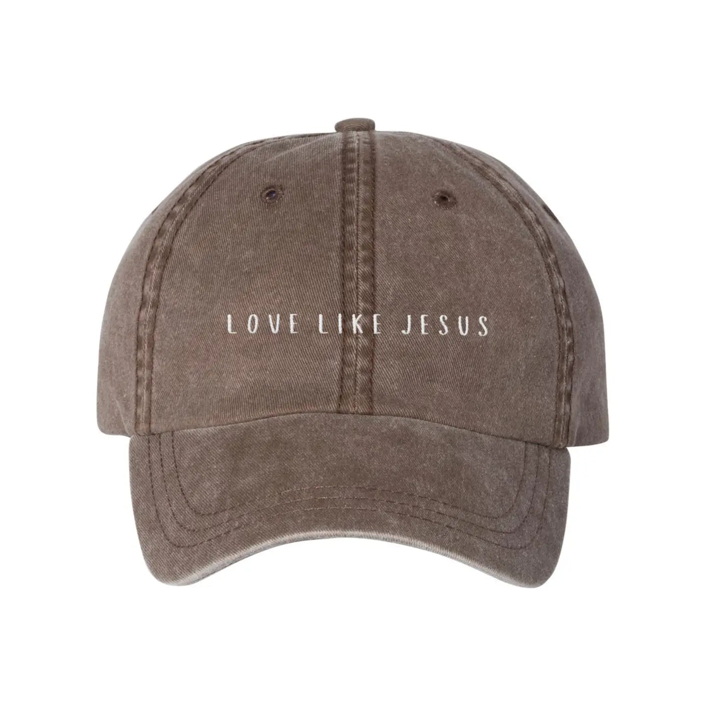 Love Like Jesus Embroidery Washed Hat