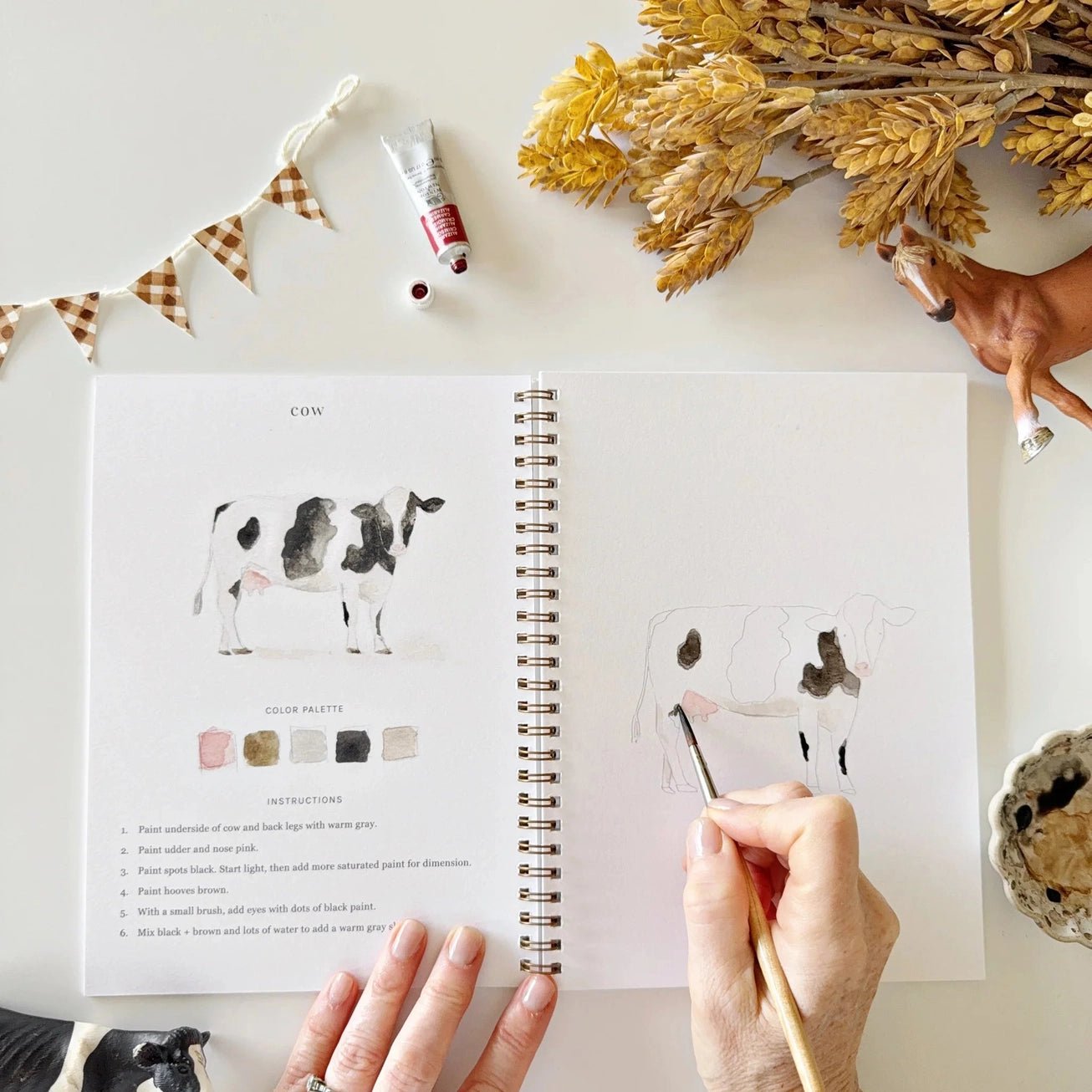 Farm Watercolor Workbook - The Cozy Nest