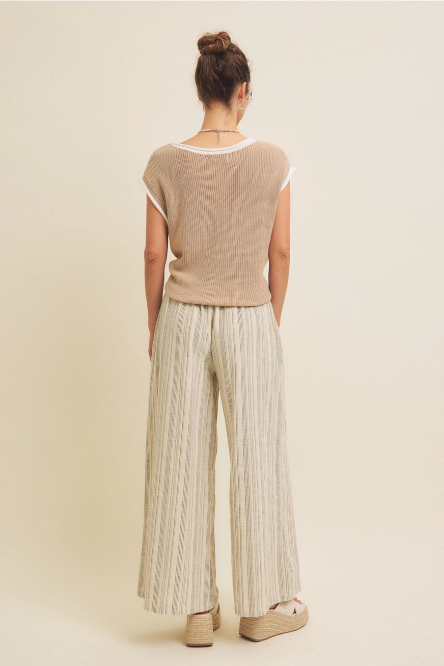 Sleeveless Sweater In Taupe