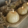 Flameless Pumpkin Candle 4" Ivory - The Cozy Nest