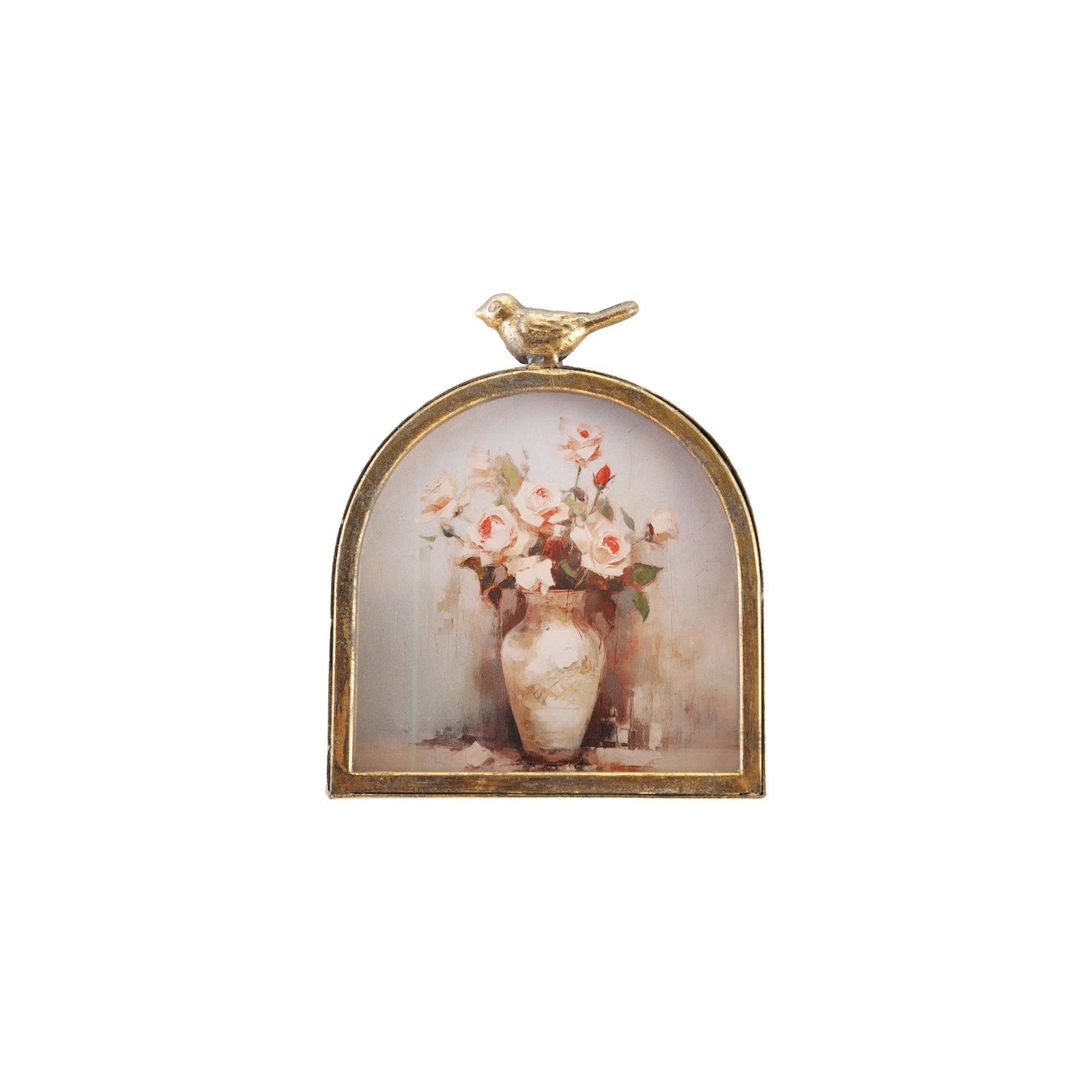 Frame with Bird Finial, Antique Gold Finish - The Cozy Nest