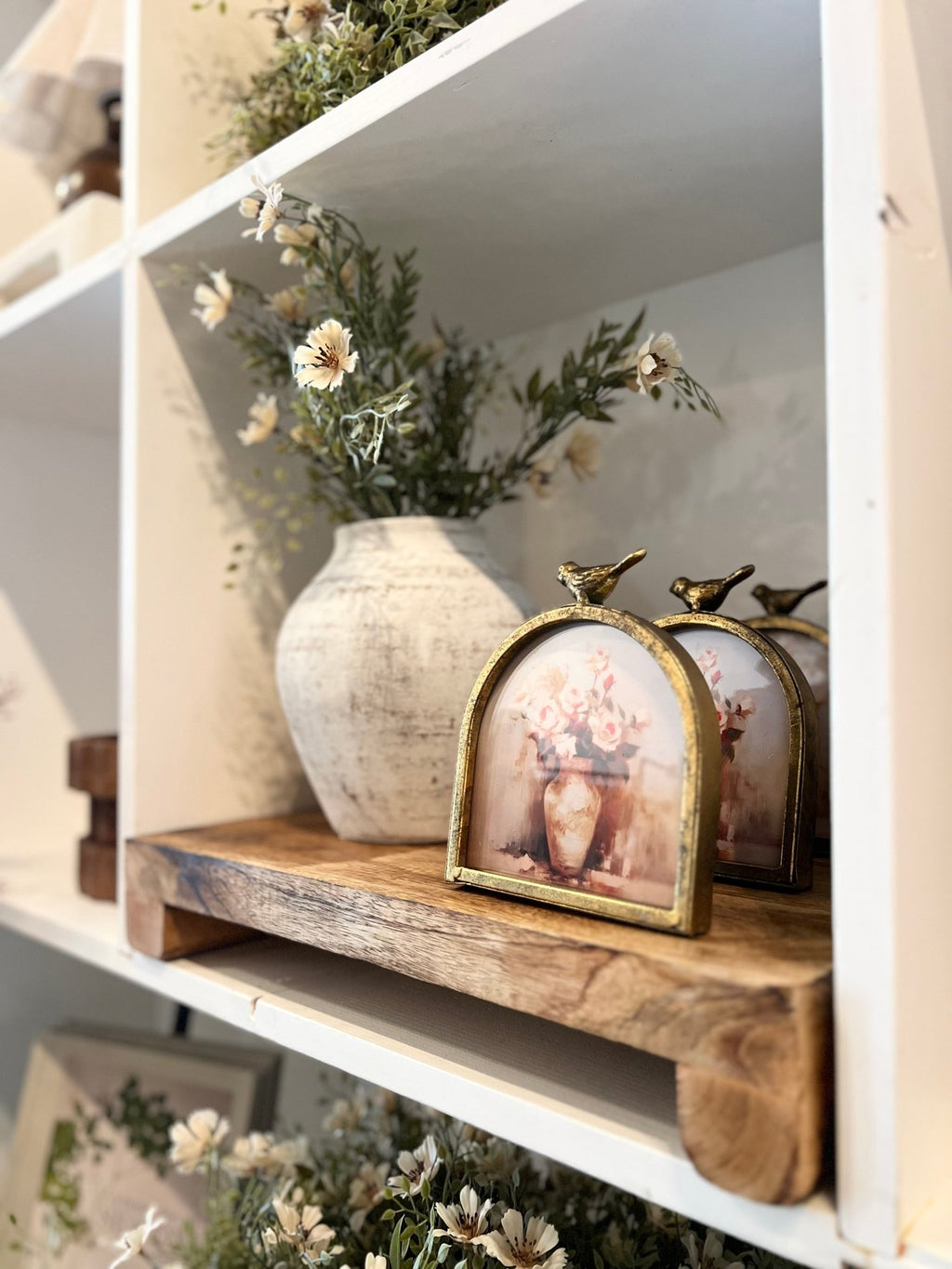 Frame with Bird Finial, Antique Gold Finish - The Cozy Nest