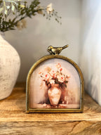 Frame with Bird Finial, Antique Gold Finish - The Cozy Nest