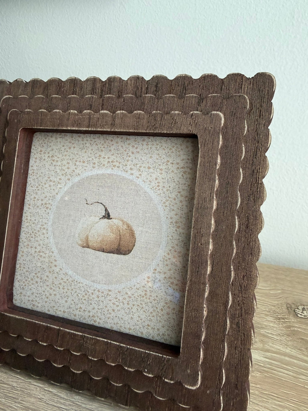 Framed Cross Stitch Pumpkin - The Cozy Nest