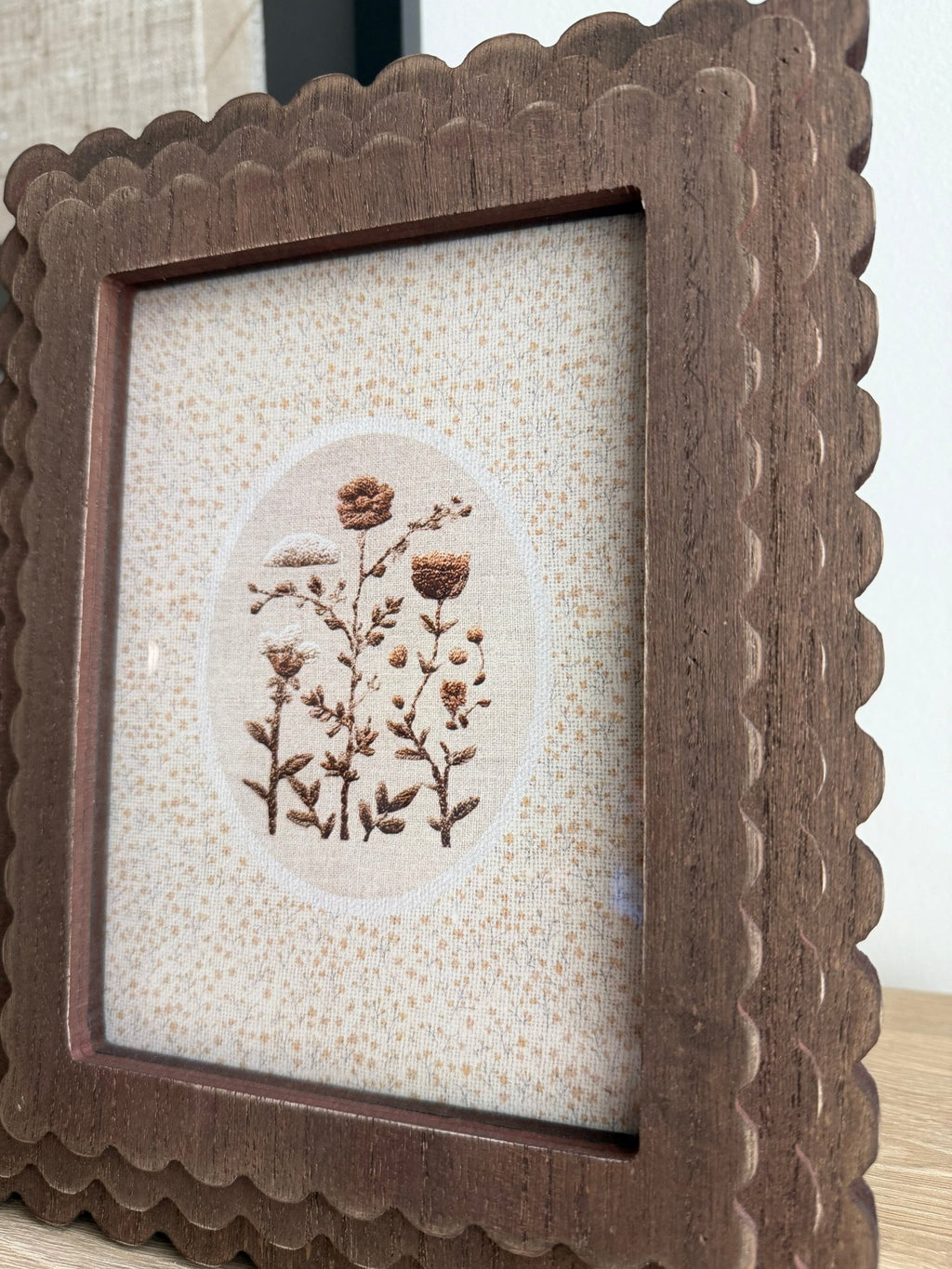 Framed Cross Stitch Wild Flowers - The Cozy Nest