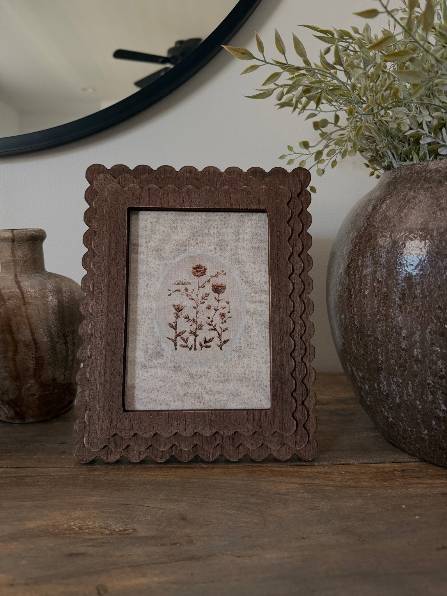 Framed Cross Stitch Wild Flowers - The Cozy Nest
