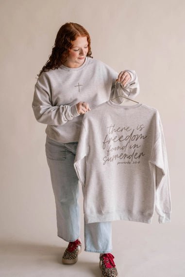 Freedom In Surrender Sweatshirt - The Cozy Nest