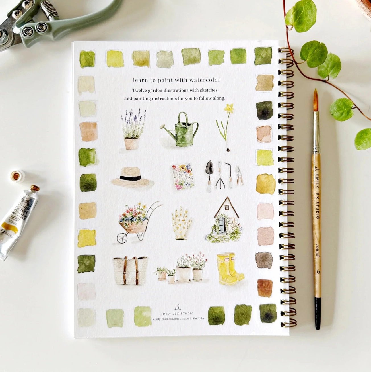 Garden Watercolor Workbook - The Cozy Nest