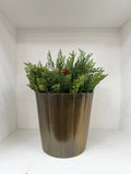Gold Ribbed Planter - The Cozy Nest