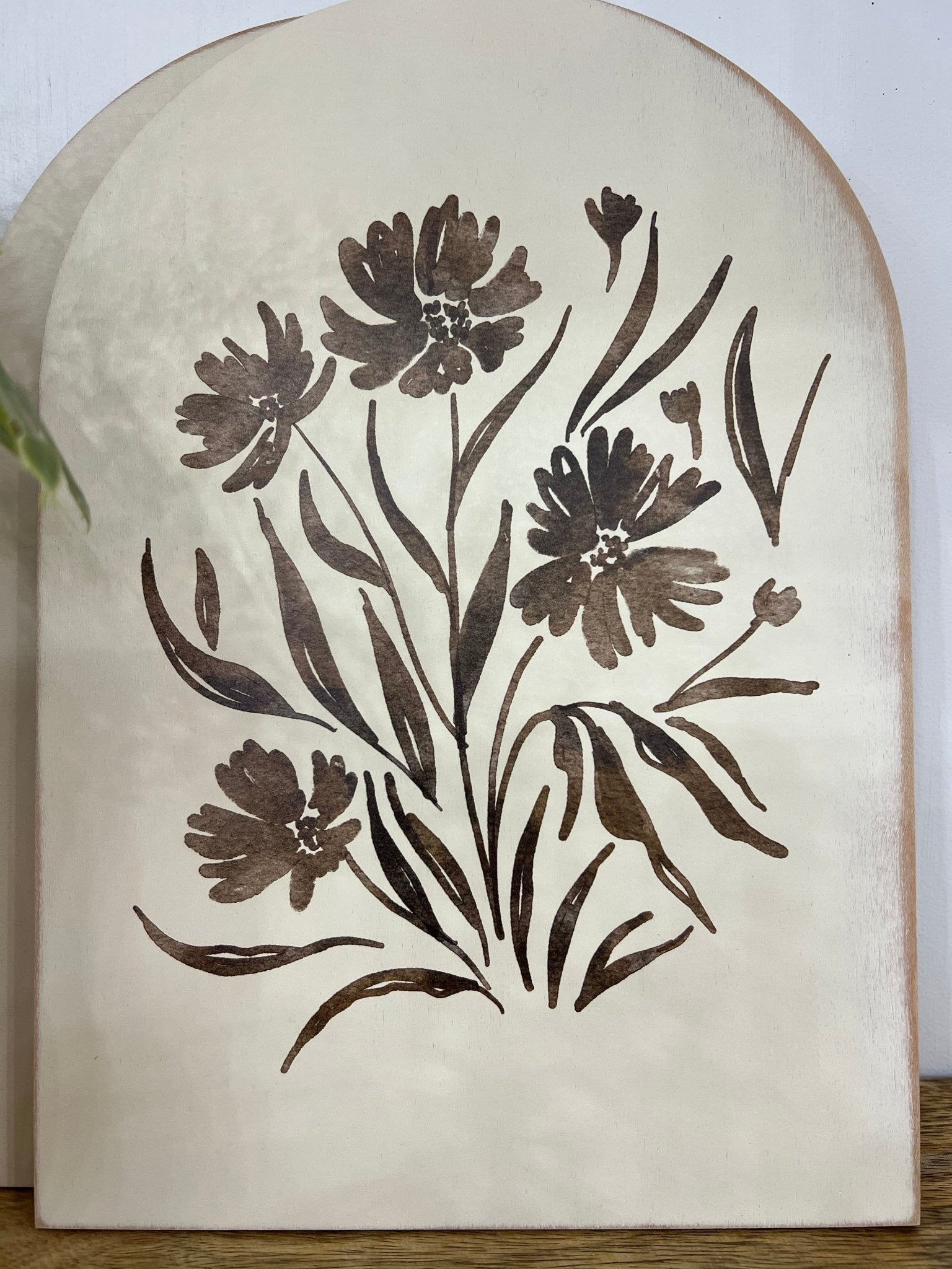 Green Floral Arch Sign - The Cozy Nest