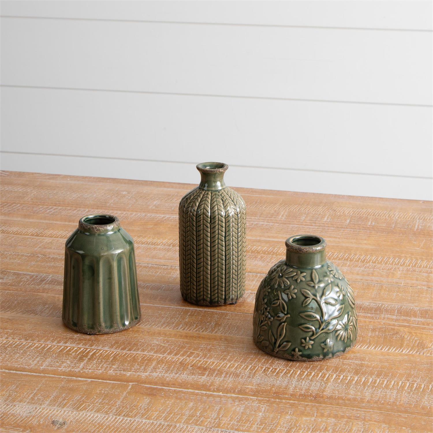 Green Vase Set - The Cozy Nest