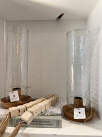 Hammered Glass Taper Holder - The Cozy Nest