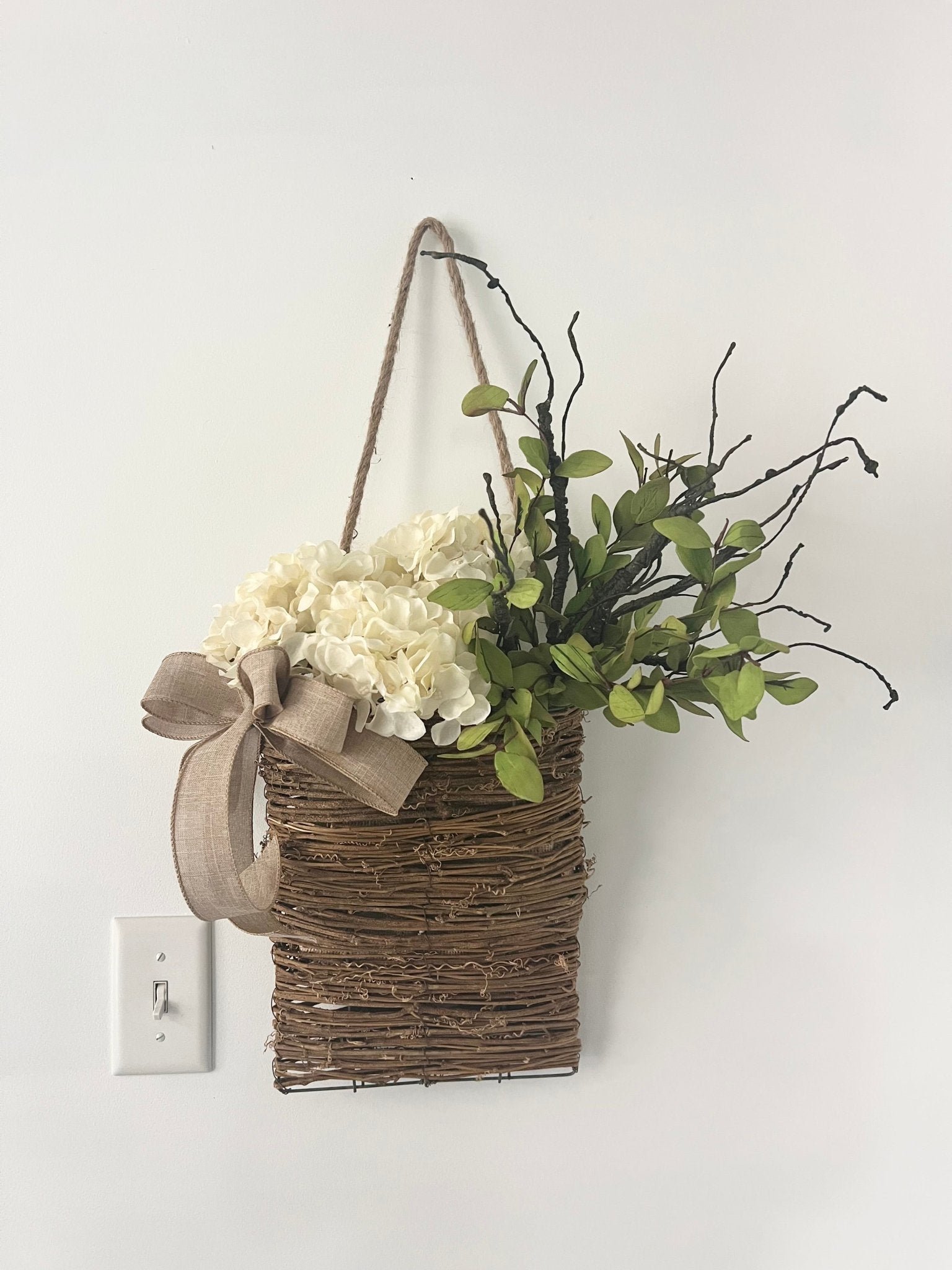 Hanging Basket W/Florals - The Cozy Nest