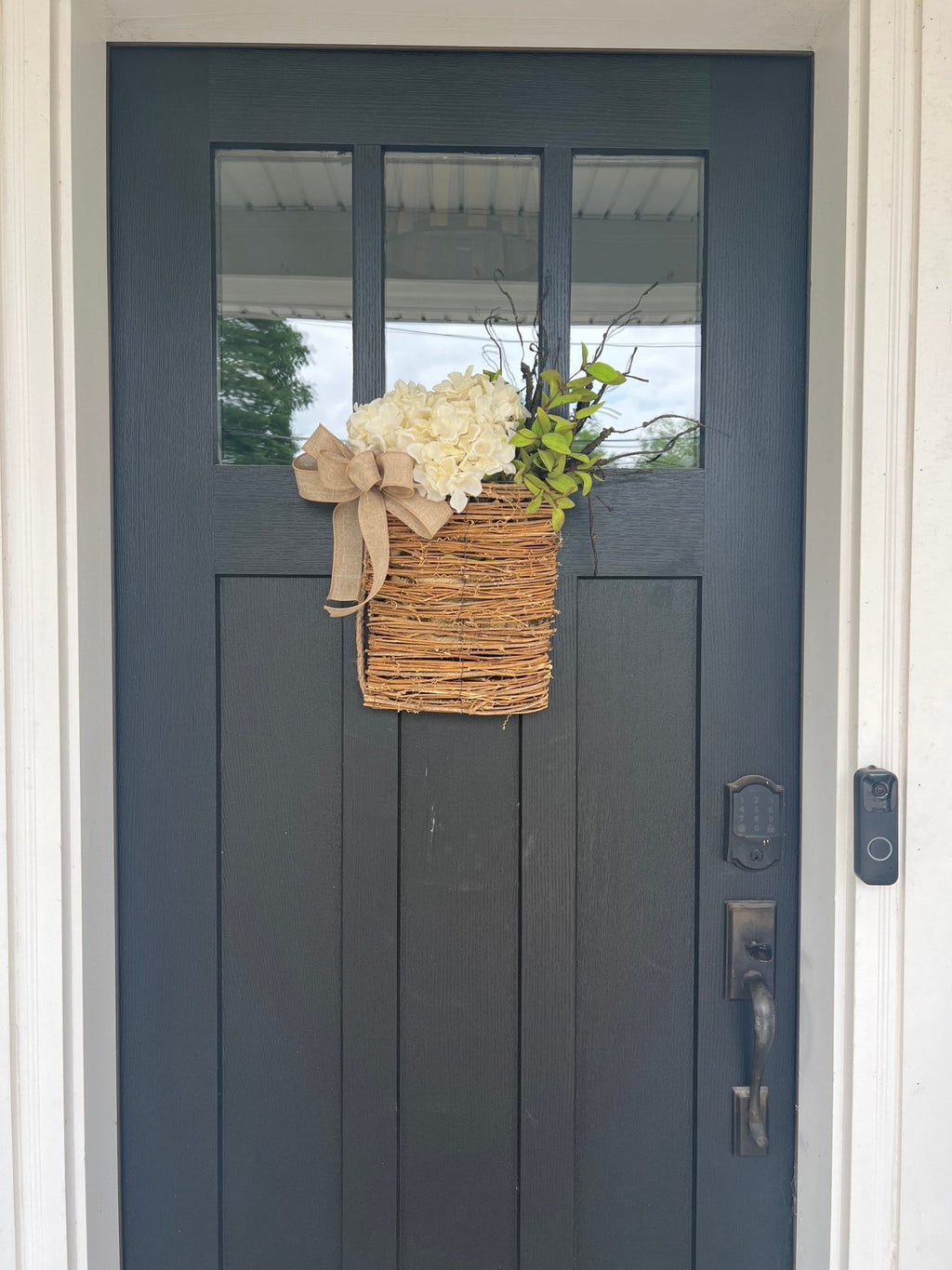 Hanging Basket W/Florals - The Cozy Nest